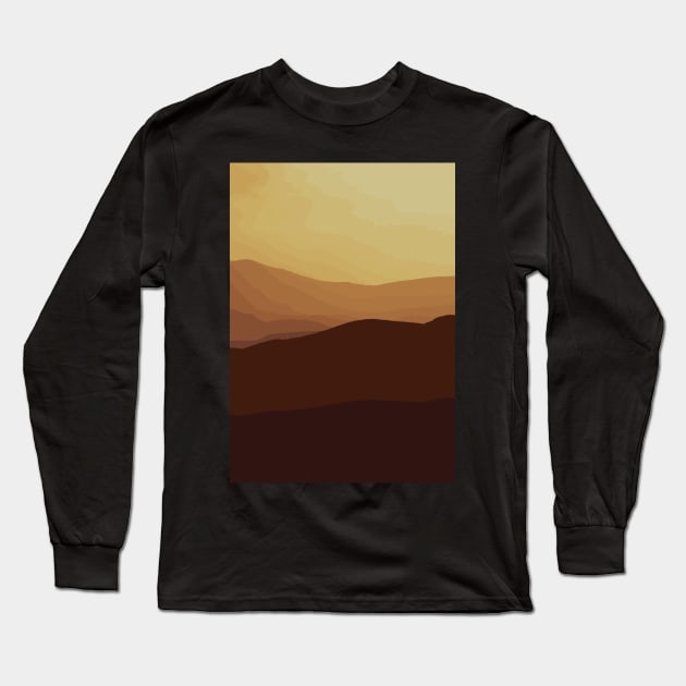Mountain sunset Long Sleeve T-Shirt by dave2142